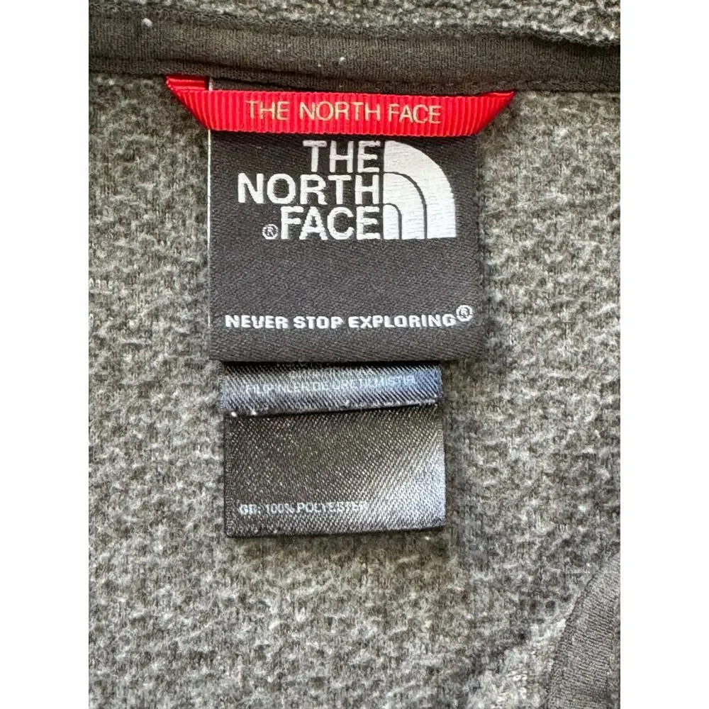 THE NORTH FACE FLEECE, Gray, Mens Small. 1/4 Zip